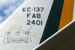 Emblema da Quinta Fora Area no estabilizador vertical do Boeing KC-137 - Foto: Equipe SPOTTER