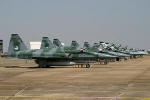 As aeronaves de combate do Pas Vermelho no ptio da Base Area de Campo Grande - Foto: Equipe SPOTTER
