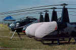 Alguns helicpteros presentes no evento - Foto: Luciano Porto